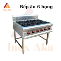 Bếp âu 6 họng công nghiệp, dùng GAS có giá nan để đồ