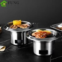 Bếp cắm trại bằng thép không gỉ FUNG, Bếp nướng Mini chống rỉ sét, Phụ kiện BBQ Bếp nướng bền / bạc dã ngoại