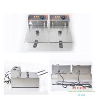 Bếp chiên dầu đôi 12L, bếp chiên nhúng điện 2 ngăn 6L