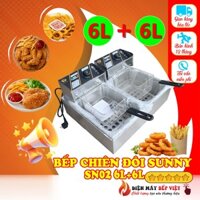 Bếp Chiên Đôi Sunny SN02 Siêu Gọn - Tiết Kiệm - An Toàn | ĐIỆN MÁY BẾP VIỆT