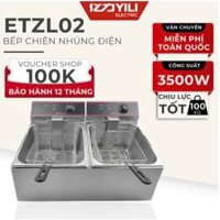 Bếp Chiên Nhúng Điện ETZL 6L, Bếp Chiên Ngập Dầu 12L, Bếp Chiên Điện Đôi Bảo Hành 12 Tháng