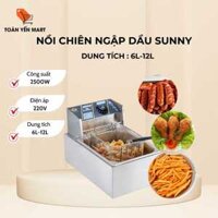 Bếp chiên nhúng điện Seka Sunny 6L, 12L inox cao cấp, bếp chiên ngập dầu bảo hành 12 tháng