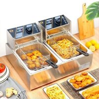 Bếp chiên nhúng điện SUNNY 6L, 12L inox cao cấp, hàng chính hãng, chiên ngập dầu công suất lớn