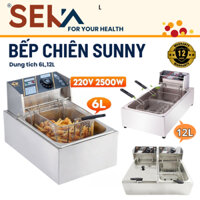 Bếp chiên nhúng điện Seka-Sunny 6L, 12L inox cao cấp, chiên ngập dầu bảo hành 12T