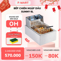 Bếp chiên nhúng điện Seka-Sunny 6L, 12L công suất 2500W inox cao cấp, bếp chiên ngập dầu bảo hành 12 tháng