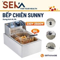 Bếp chiên nhúng điện Seka-Sunny 6L, 12L inox cao cấp, chiên ngập dầu bảo hành 12 tháng