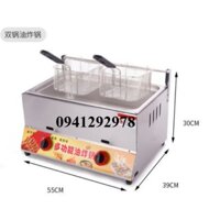 Bếp chiên nhúng gas 12L 1 ngăn. Bếp chiên khoai tây, gà rán,...Bảo hành 1 năm