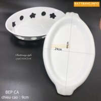 Bếp cồn hâm cá - gốm sứ Bát Tràng - BẾP SỨ GIỮ NHIỆT HÂM NÓNG THỨC ĂN BẰNG NẾN/CỒN - MEN TRẮNG CAO CẤP BÁT TRÀNG