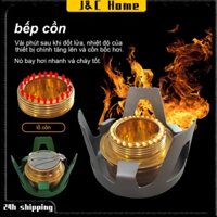 Bếp Cồn Mini Siêu Nhẹ Bằng Hợp Kim Đồng Kèm Giá Đỡ Tiện Dụng Mang Theo Du Lịch Dã Ngoại