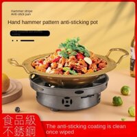 Bếp cồn Nồi lẩu nhỏ Nồi Ễnh Ương Bếp gia nhiệt Thép không gỉ hai tai Thép không gỉ Thép hơi khô Nồi cồn rắn đế