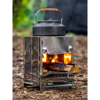 Bếp Củi Camping Mini Xếp Gọn— Nấu Nước Sôi, Nướng Khoai Lang, Bánh,… Với Kích Thước Nhỏ Gọn Thích Hợp Để Trên Bàn Trà.