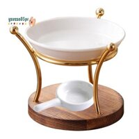 Bếp Đèn Tinh Dầu Đốt Gốm Sứ Khuếch Tán Sắt Trang Trí Lò Giá Đỡ Văn Phòng Sáp Tan Lò Sưởi Dễ Dàng Lắp Đặt