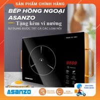 Bếp điện ⚡️PREESHIP - CHÍNH HÃNG ⚡️Bếp điện hồng ngoại cảm ứng, mặt kính cường lực cao cấp Asanzo IS-15K1 - HÀNG CHÍNH H
