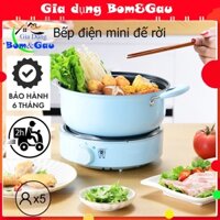 Bếp điện đa năng mini đế cắm điện rời, chống dính cao cấp, dung tích 2,5L có thể chiên, xào, hầm, nấu lẩu tiện lợi
