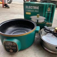 Bếp điện đa năng tiện lợi ELECTRIC COOKER 26CM đa năng lẩu nướng rán chiên cao cấp - Chính hãng