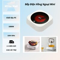 Bếp Điện Hồng Ngoại Mini 1000W Bếp điện mini pha trà, cafe Bếp hồng ngoại Đa năng không