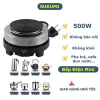 Bếp điện mini 500W đa năng không kén nồi chuyên dùng cho ấm pha cafe Moka Pot, ấm điện pha trà, cafe, đun sáp
