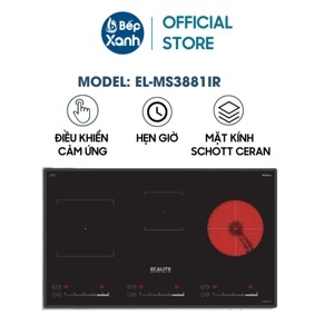 Bếp điện từ 3 vùng nấu Ecalite EL-MS3881IR