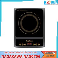 Bếp điện từ công suất 1800W Nagakawa NAG0706 kèm nồi nấu lẩu inox size 27cm