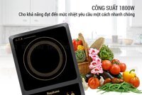 Bếp điện từ công suất 1800W Nagakawa NAG0706 kèm nồi nấu lẩu inox size 27cm