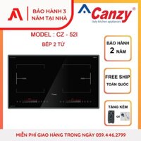 Bếp điện từ đôi CANZY CZ 52| Bếp điện từ đôi âm không kén nồi, chính hãng giá rẻ, an toàn và tiết kiệm