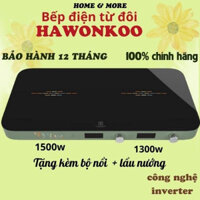 Bếp điện từ đôi Hawonkoo MCEH-200-II, kèm bộ nồi và lẩu nướng, thuong hiệu Hàn Quốc, bảo hành 12 tháng - HOME & MORE