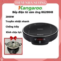 Bếp điện từ đơn cảm ứng Kangaroo KG20IH8 2000W, Tặng kèm nồi, Truyền nhiệt nhanh, Mặt kính chống trầy cao cấp