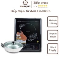 Bếp điện từ đơn Goldsun GIC3201-M (Tặng kèm nồi lẩu inox) - Bảo hành 12 tháng - Hàng chính hãng - Bảo hành 12 tháng