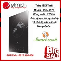 BẾP ĐIỆN TỪ SMARTCOOK ICS-3876 2100W - Hàng chính hãng