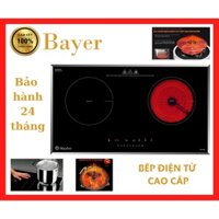 Bếp Đôi Điện Từ Hồng Ngoại Bayer MA.888 - Bếp Từ Tiết Kiệm Điện Năng, Tích Full tính nắng, công nghệ