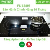 Bếp đôi điện từ hồng ngoại Faster FS 628HI, bếp 1 từ 1 hồng ngoại faster fs628hi, booster 2300w, cảm ứng chống tràn