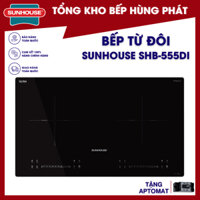 BẾP ĐÔI ĐIỆN TỪ SUNHOUSE SHB-555DI, Mặt kính cao cấp Ultra Vitro Ceramic bo viền sang trọng