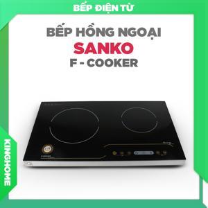 Bếp hồng ngoại dương 2 vùng nấu Sanko F-COOKER