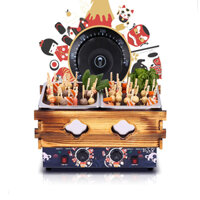 Bếp đôi oden nấu lẩu xiên que tự chọn loại 18 ngăn [BH 12 Tháng]