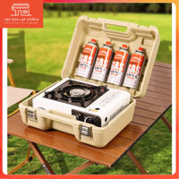 Bếp Du Lịch Thép Không Gỉ Bếp Ga Mini Bếp Gas Chống Cháy Nổ Chống gió Cao Cấp Tiện Lợi Dã Ngoại