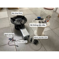 bếp đun dầu nhớt thải , bếp công nghiệp D32