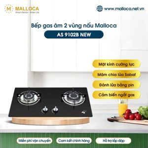 Bếp gas âm Malloca AS-9102G (AS-9102-B)