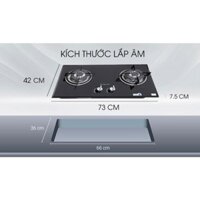 Bếp ga âm Malloca GHG 732A NEW Đánh lửa IC Đầu đốt tiết kiệm gas