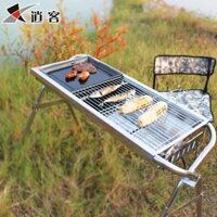 bếp ga dã ngoại naturehike Kaoweijia vỉ nướng thép không gỉ dày ngoài trời gấp di động ngoài trời than nướng vỉ nướng dã ngoại thịt nướng hộp bình gas maxsun bếp nướng cắm trại