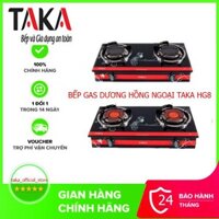 Bếp Ga Đôi Dương Kính Hồng Ngoại TAKA HG8  tiết kiệm gas