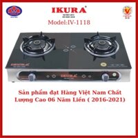 Bếp ga đôi (FREE SHIP) Bếp gas đôi mặt kính IKURA - IV 1118