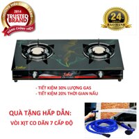 Bếp Ga Đôi Hồng Ngoại Mặt Kiếng Soho 899HG - Mặt bếp bằng kiếng kiếng cường lực chịu nhiệt và lực - 02 đầu đốt hồng ngoại bằng gốm sứ 9cm - Phân Phối Chính Thức Bởi SOHO Việt Nam - Bảo Hành 2 Năm - Tặng Vòi Xịt Co Giãn [bonus]