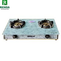 Bếp ga đôi mặt kính cường lực, đầu đốt đồng Kamachi KM-626E