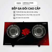 Bếp ga đôi mặt kính Prinmachi hồng ngoại cao cấp, tiết kiệm gas kiểu dáng sang trọng- Bảo hành 12 tháng