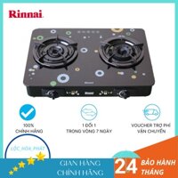 Bếp ga đôi Rinnai RV-615Slim (GL-Bubble) - Ngọn lửa xanh - Tiết kiệm ga - Hàng chính hãng