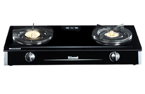 Bếp gas dương Rinnai RV6Double Glass B - Bếp đôi, Màu B/ L/ SP