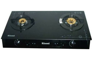 Bếp gas dương Rinnai RV6Double Glass B - Bếp đôi, Màu B/ L/ SP