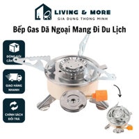 Bếp Ga Mini Camping BG83 Chống Gió, Gấp Gọn Tiện Dùng Cho Giã Ngoại Du Lịch - Living&More