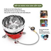 Bếp ga mini du lịch xếp gọn Chống Gió có dây van Chống Cháy đi camping, dã ngoại BTH2