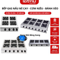 Bếp Ga Nấu Mì Cay, Cơm Niêu, Bánh Tráng, Bánh Xèo, Bếp gas 4 họng chất liệu inox 201. Bảo Hành 12 Tháng
